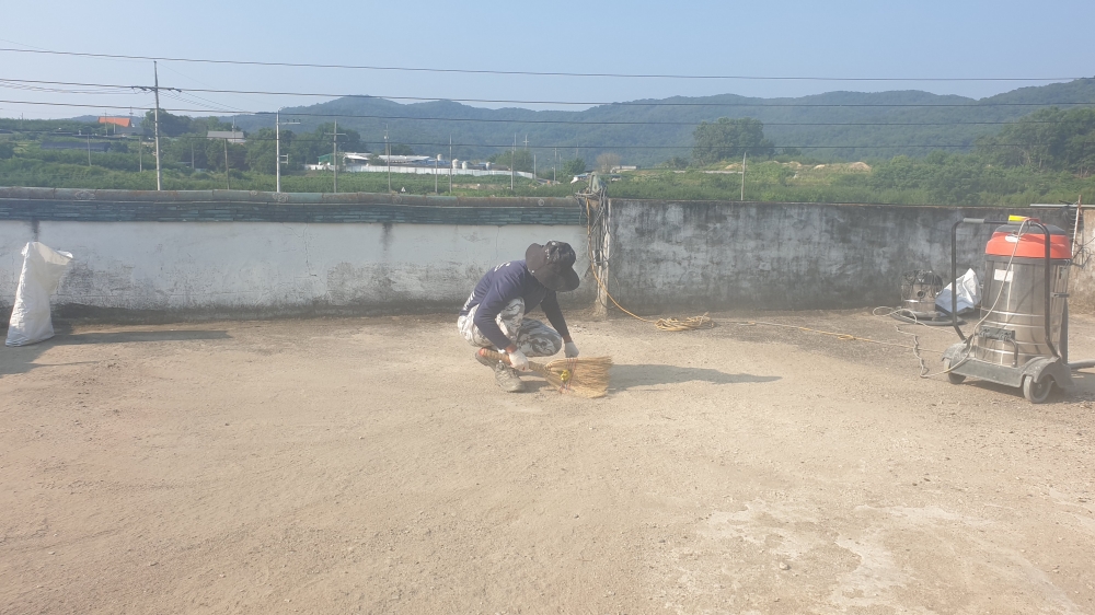 고압 청소 작업