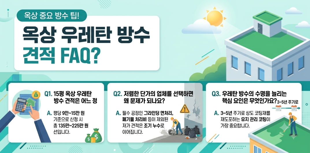 폴리우레아 방수 기술 Q&A 안내 이미지